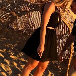 Black cut out dress